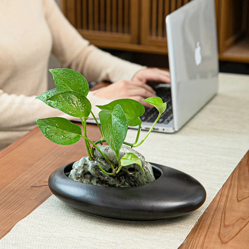 large ceramic flowerpot, view 9 - MRSLM