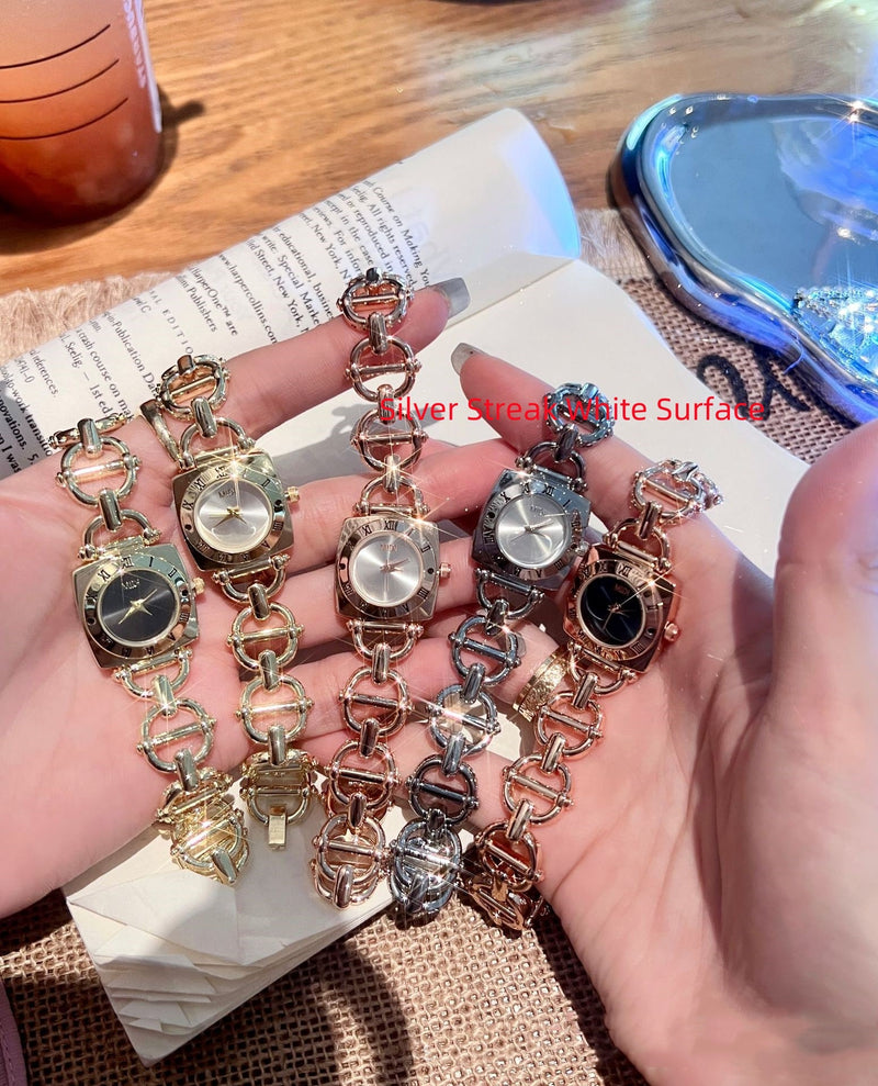 Women's retro square bracelet watch, view 15 - MRSLM