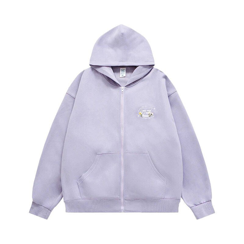 unisex brushed zip up hoodie, view 4 - MRSLM