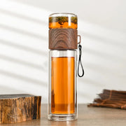 insulated glass water bottle with tea infuser, view 4 - MRSLM