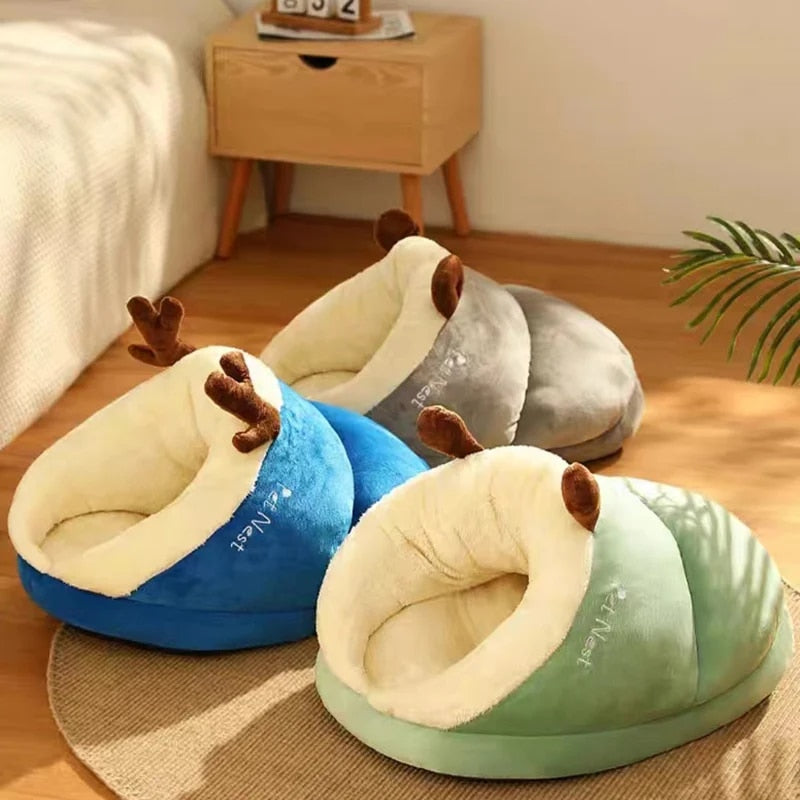 slipper-shaped small dog kennel bed, view 9 - MRSLM