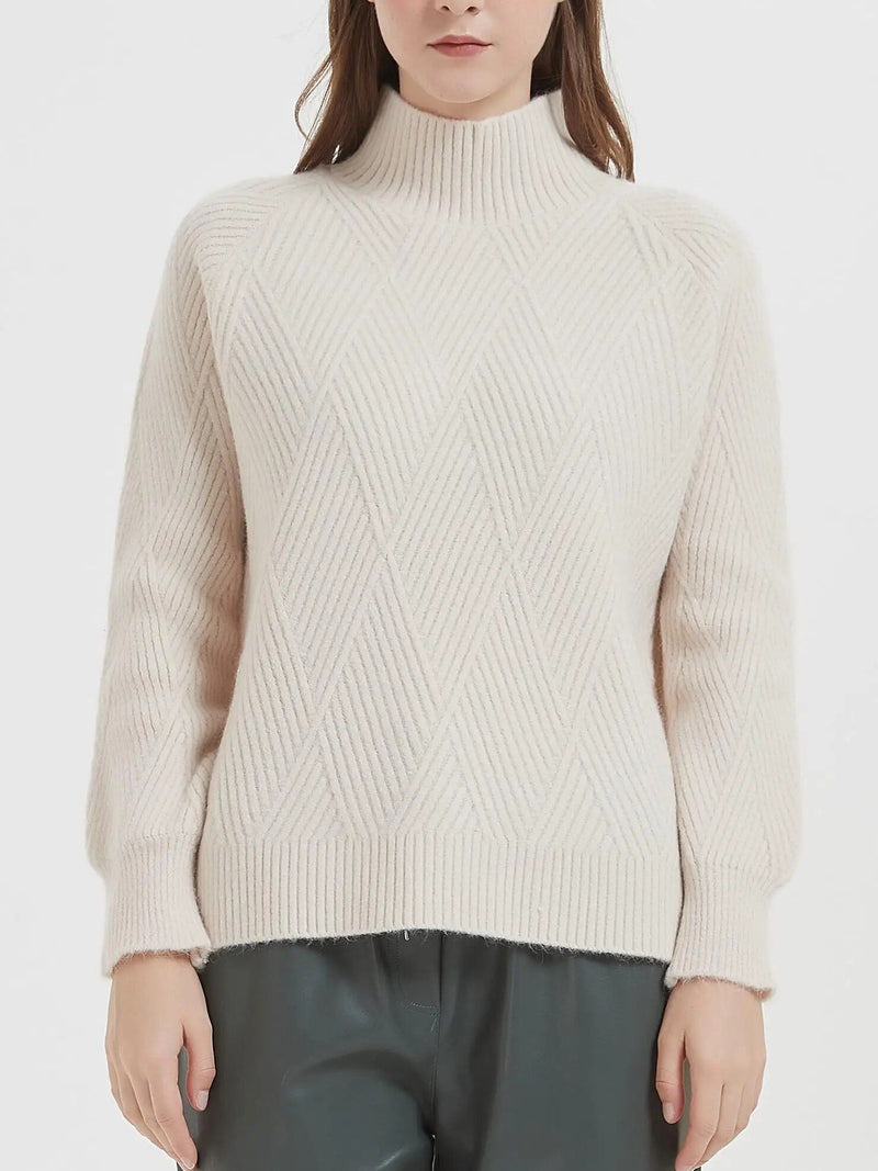 knitted turtleneck sweater, view 2 - MRSLM