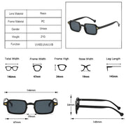 UV400 square gradient sunglasses, view 12 - MRSLM