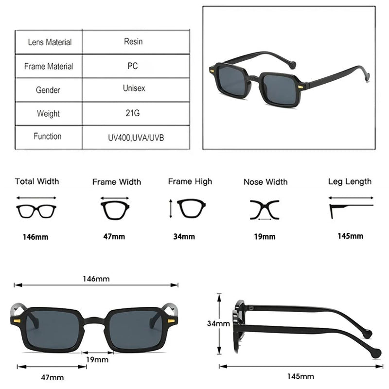 UV400 square gradient sunglasses, view 12 - MRSLM