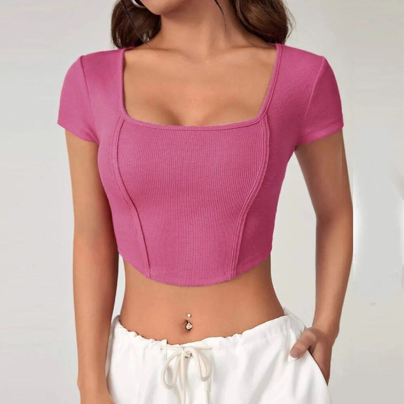 Elegant summer crop top, view 2 - MRSLM