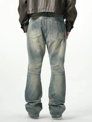 men's light blue distressed jeans, view 5 - MRSLM