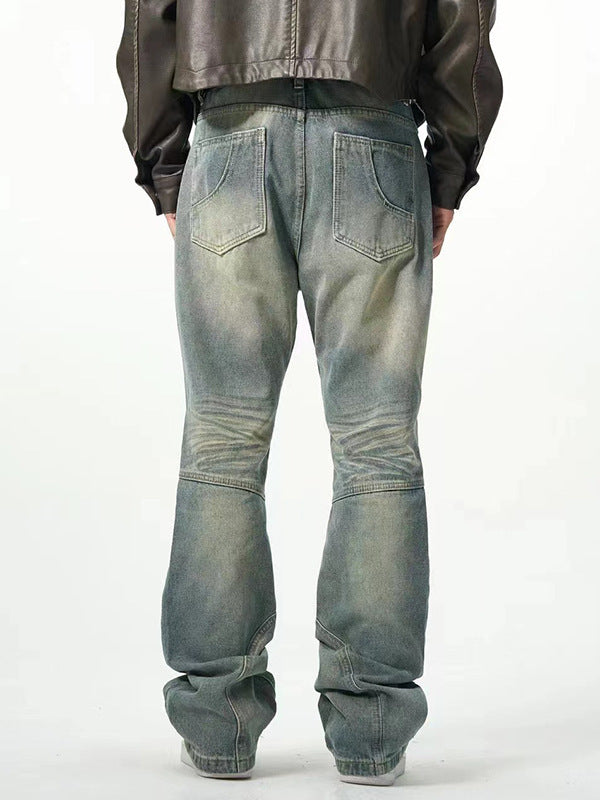 men's light blue distressed jeans, view 5 - MRSLM