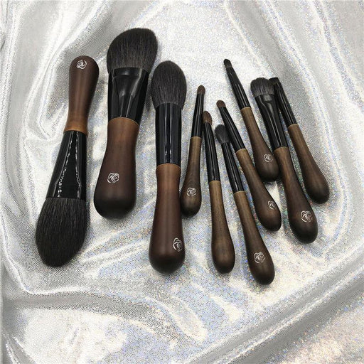 goat hair 10-piece makeup brush set - MRSLM