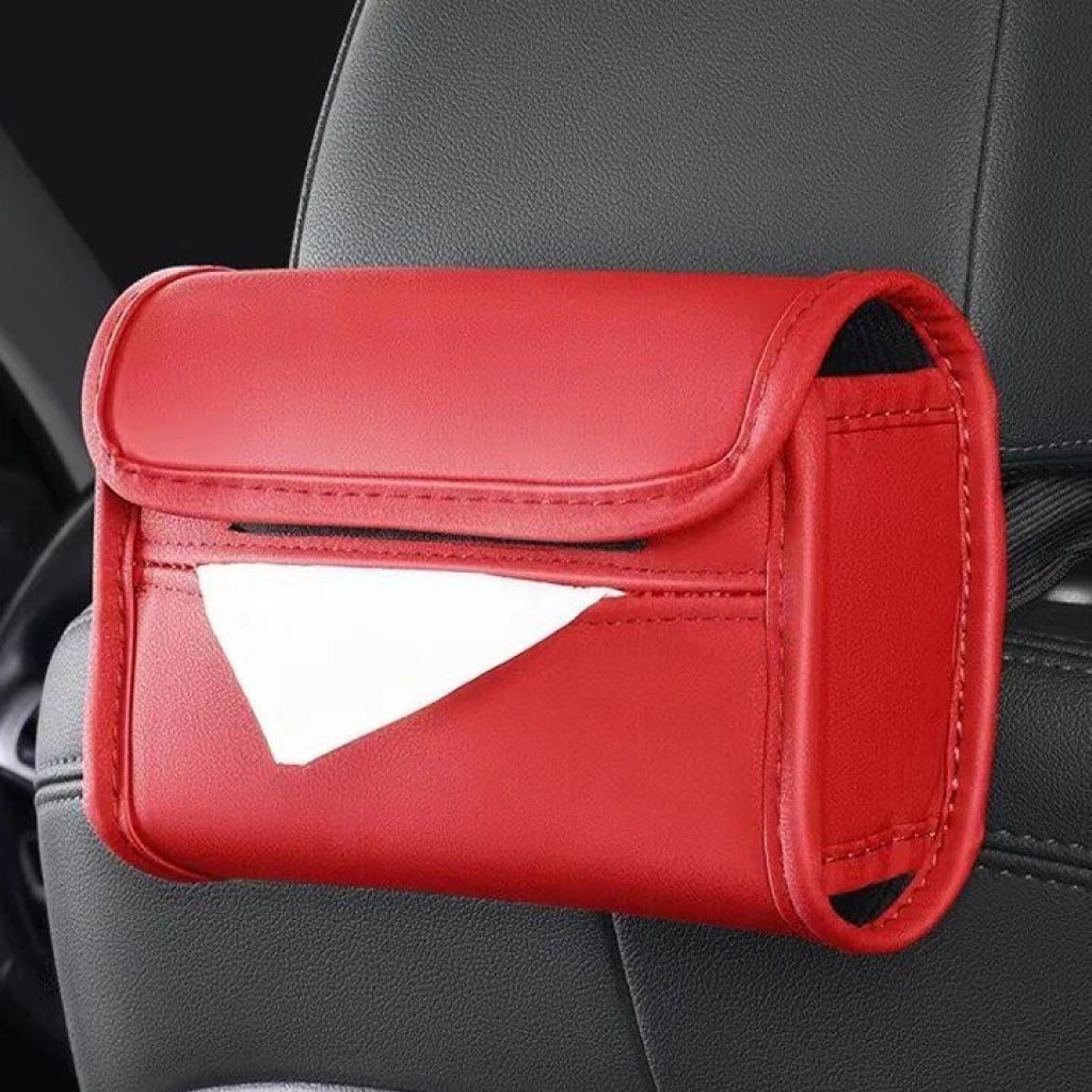 Luxury Artificial Leather Car Tissue Box Holder
