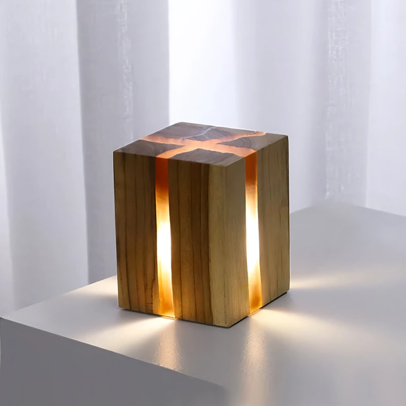 nordic solid wood led night light, view 5 - MRSLM