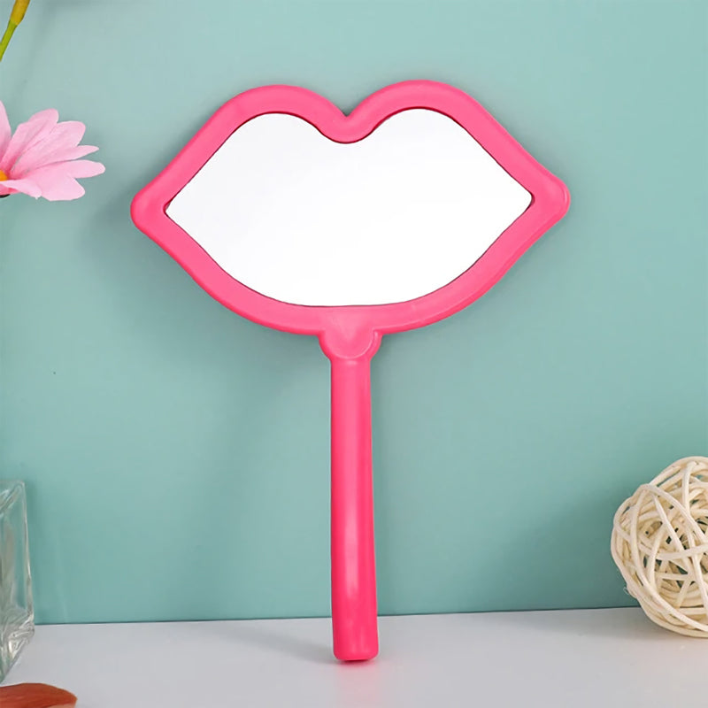 Lip shaped handheld makeup mirror, view 9 - MRSLM