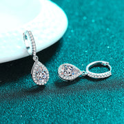women's moissanite water drop stud earrings - MRSLM