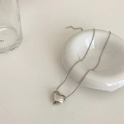 vintage heart pendant necklace, view 2 - MRSLM