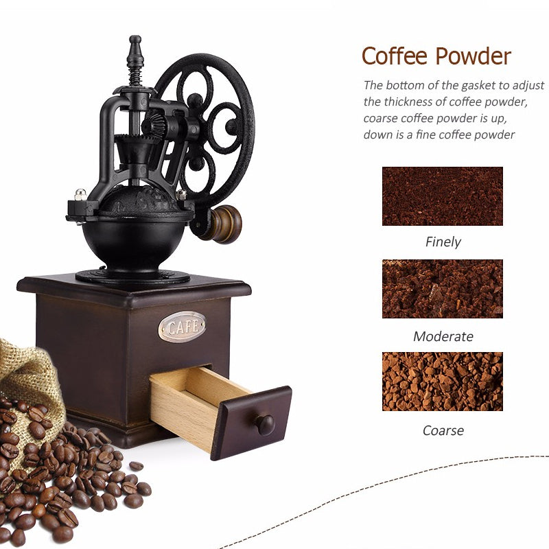vintage manual coffee grinder, view 5 - MRSLM