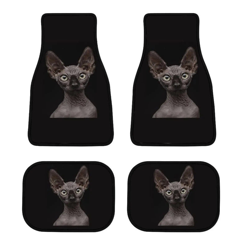 Sphynx cat print car floor mat set, view 3 - MRSLM