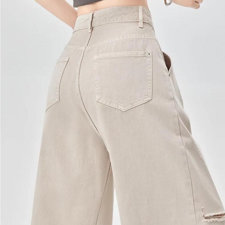 high waist straight wide leg jeans, view 5 - MRSLM