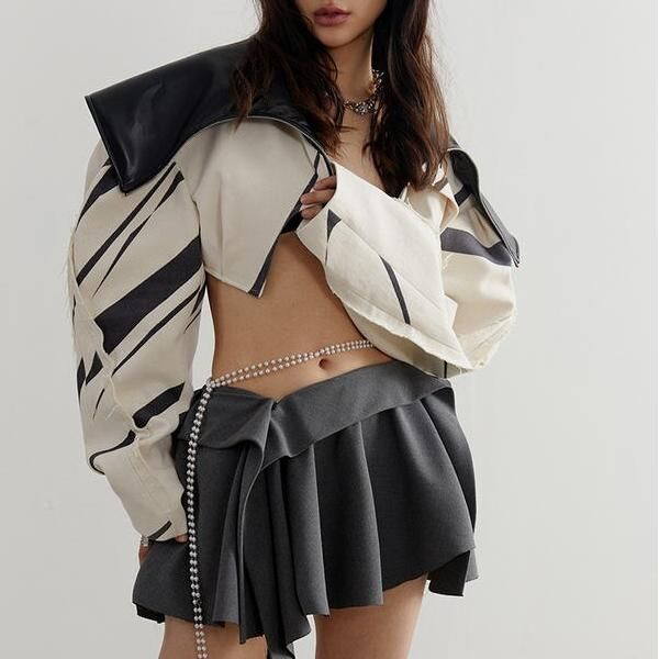 spliced edge short jacket, view 5 - MRSLM