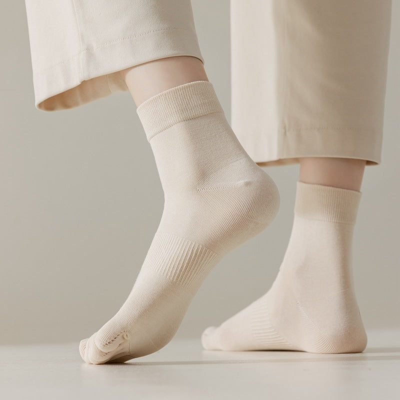 women's cotton toe socks, view 13 - MRSLM