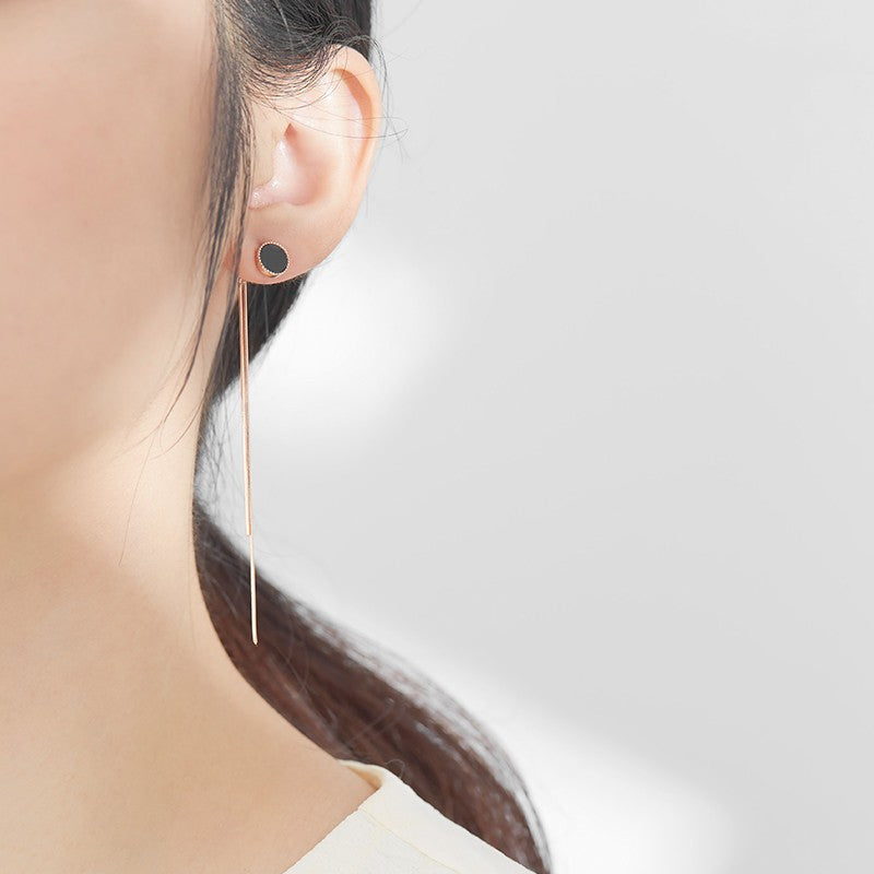 women's sterling silver tassel earrings, view 3 - MRSLM