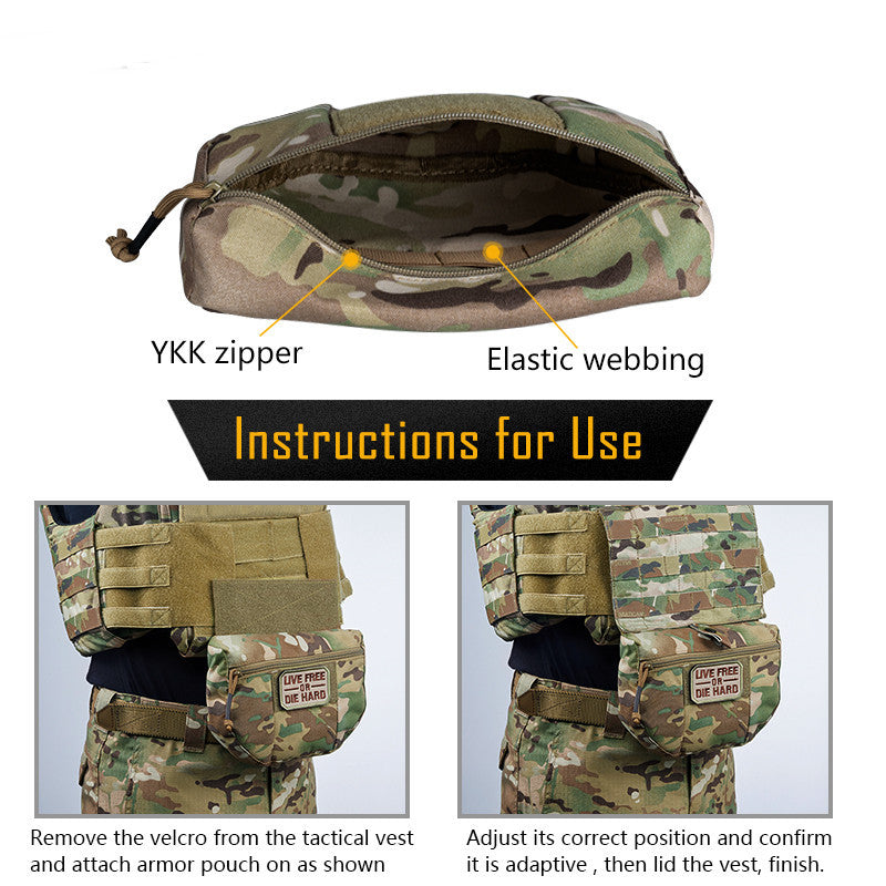 tactical vest storage pouch, view 5 - MRSLM