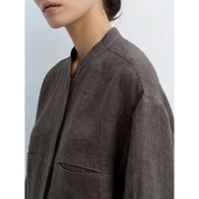 linen button-up blouse, view 7 - MRSLM