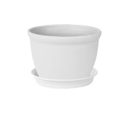 Round indoor plant pot with tray, view 4 - MRSLM