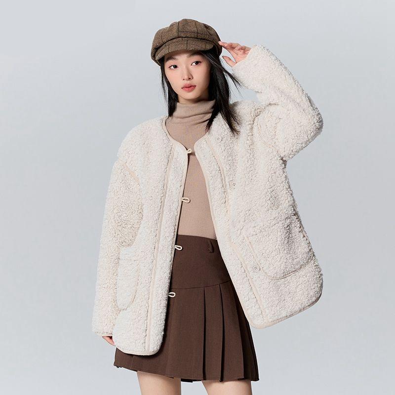 mid-length plush jacket, view 3 - MRSLM
