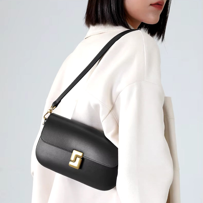 genuine leather minimalist small square bag, view 9 - MRSLM