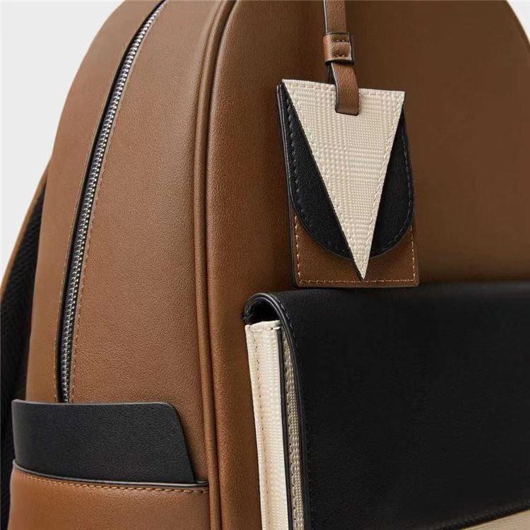 Three-color Stitching Backpack Business Travel Leisure Laptop Large Capacity Schoolbag