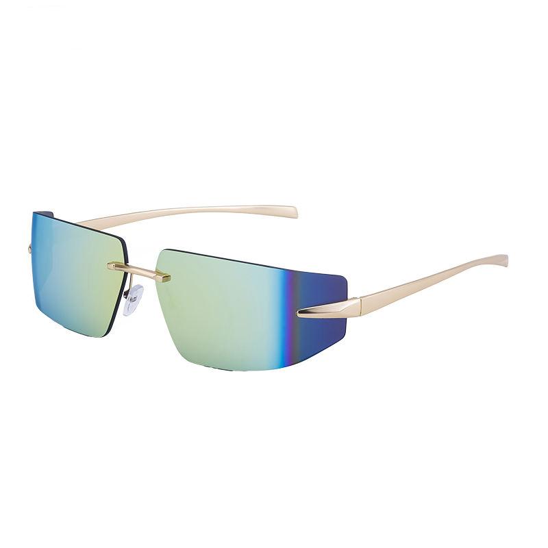 rimless rectangular sunglasses, view 6 - MRSLM