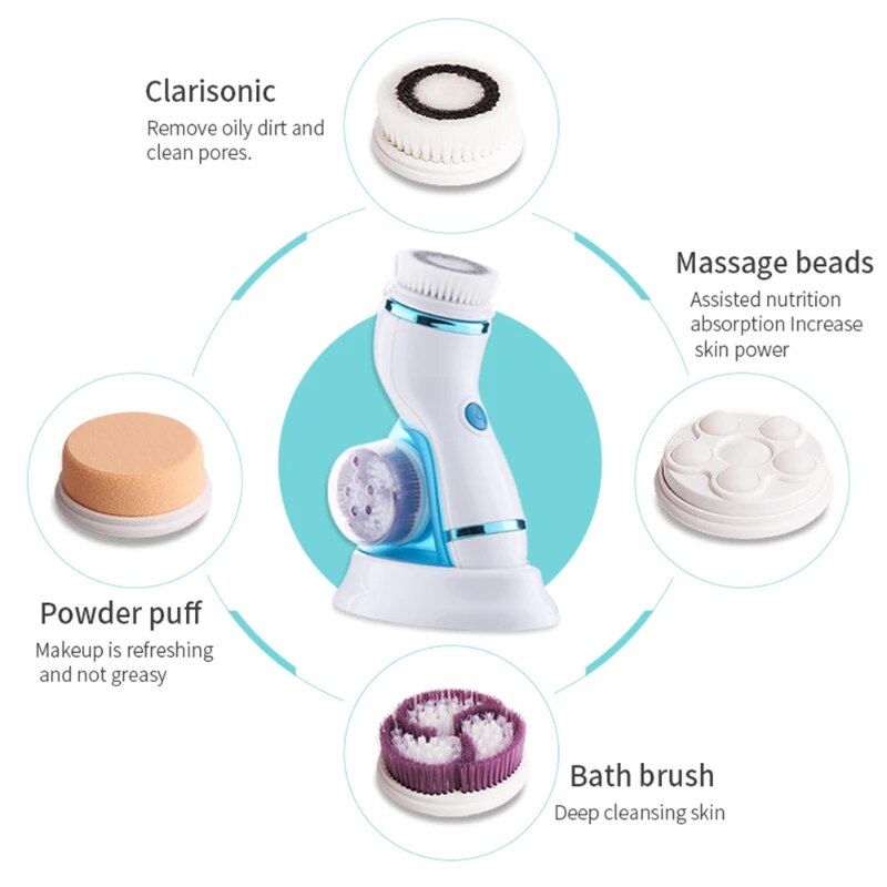4-in-1 electric face cleanser and roller massager, view 5 - MRSLM
