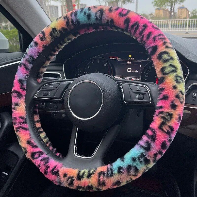 leopard steering wheel cover, view 4 - MRSLM