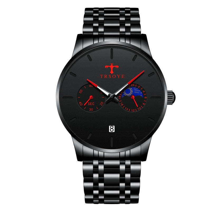 men's steel band quartz watch, view 8 - MRSLM