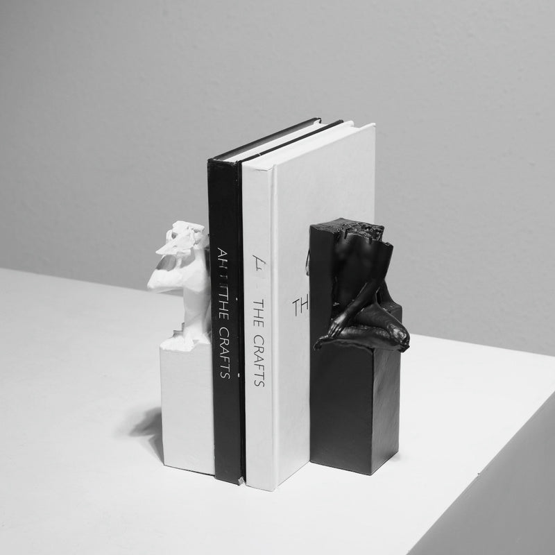 Abstract sculpture bookend pair, view 6 - MRSLM