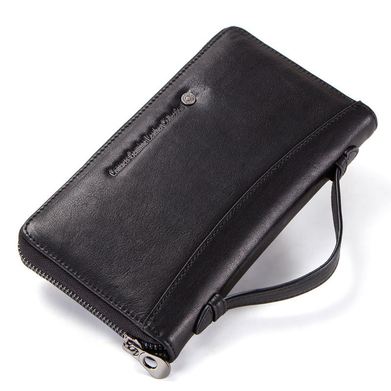 men's long cowhide wallet, view 4 - MRSLM