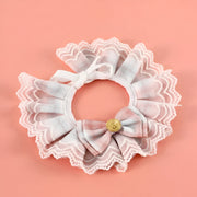 cute lace bowtie pet bib, view 3 - MRSLM