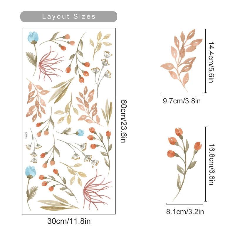 boho floral wall stickers, view 3 - MRSLM