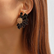 flower petal stud earrings, view 11 - MRSLM