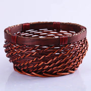 hand-woven wicker storage basket, view 7 - MRSLM