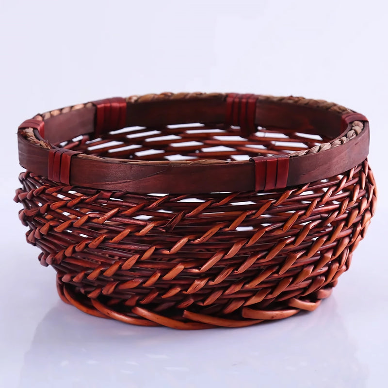 hand-woven wicker storage basket, view 7 - MRSLM