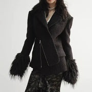 Loose blend coat with turn-down collar - MRSLM