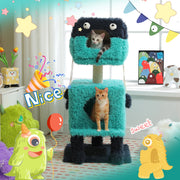 monster-themed cat tree tower, view 3 - MRSLM