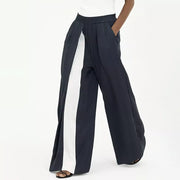 high-waist wide-leg patchwork pants - MRSLM