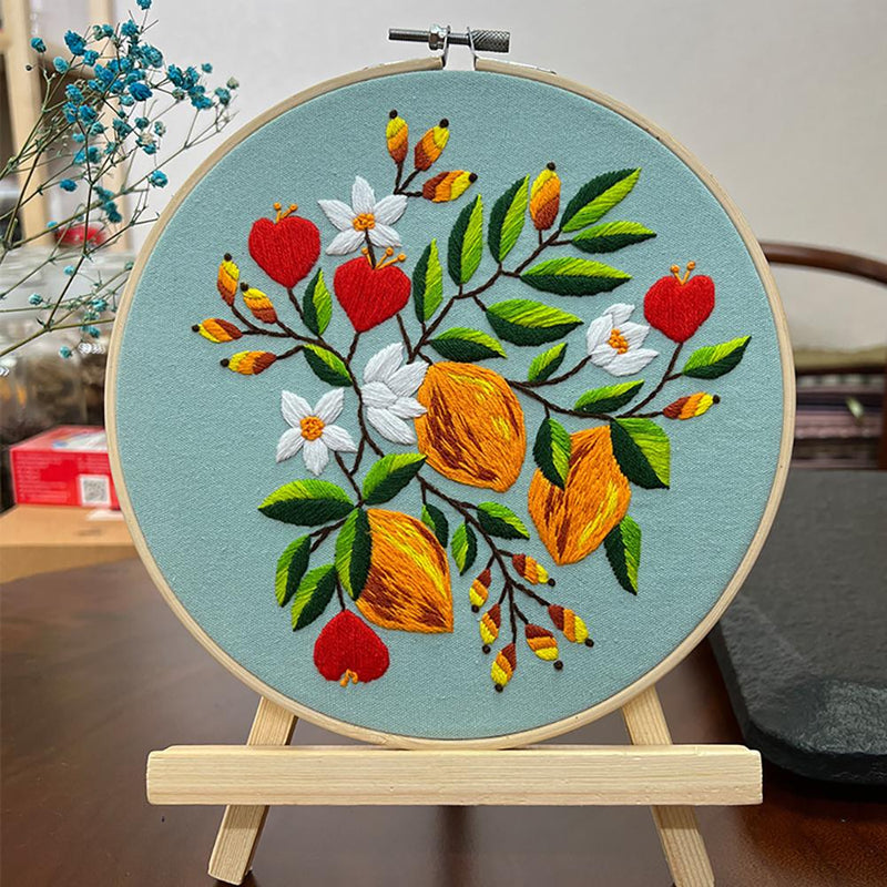 DIY floral embroidery kit, view 8 - MRSLM
