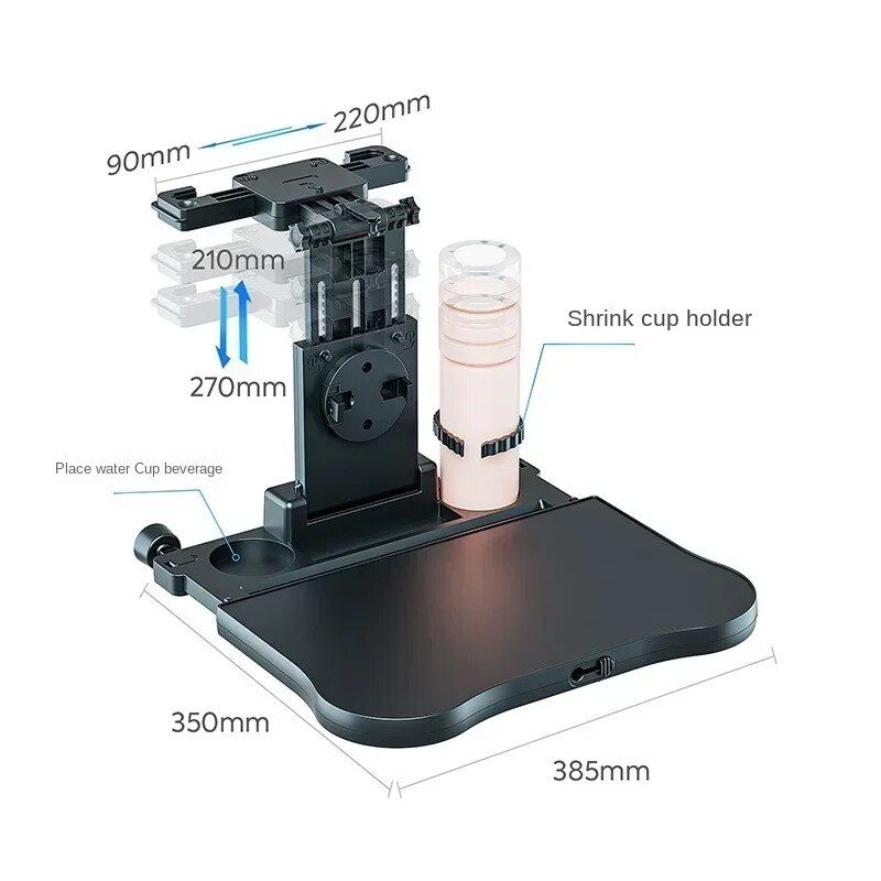 360° Rotating Car Dining & Computer Tray with Beverage Holder