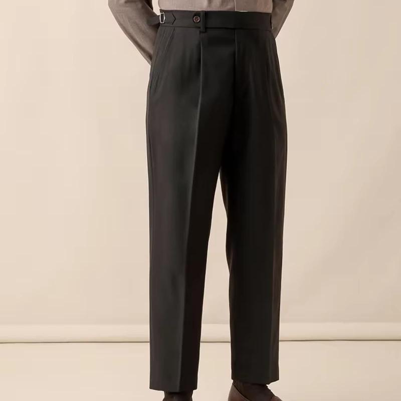 men's wool blend formal ankle pants - MRSLM