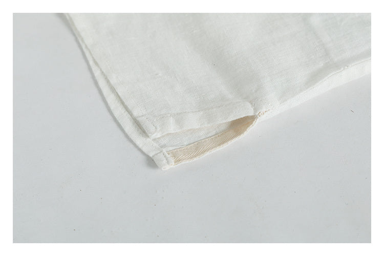Men's stand collar linen shirt, view 5 - MRSLM