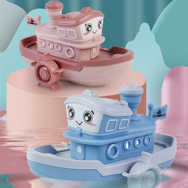 wind up cartoon ship bath toy, view 4 - MRSLM