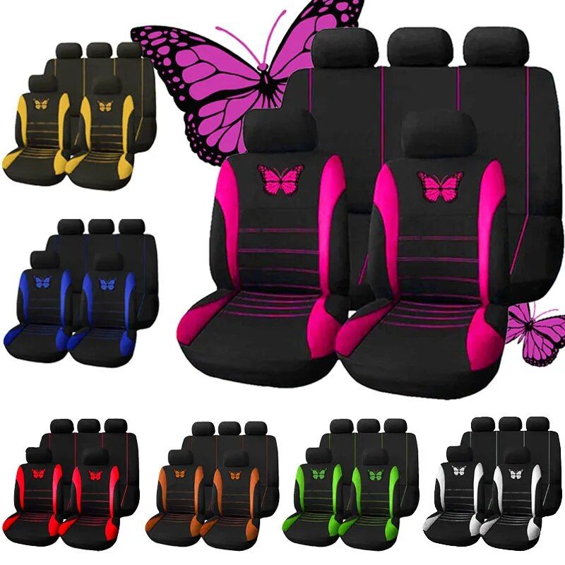 Universal Butterfly Car Seat Covers in 9 Vibrant Colors