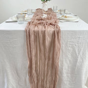 semi-sheer gauze table runner, view 5 - MRSLM